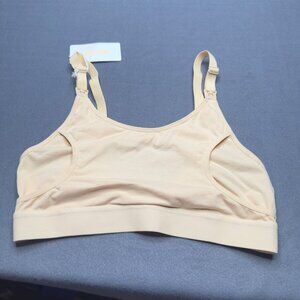 Lupantte Womens Size Medium Bra Nursing Wireless Beige New With Tags